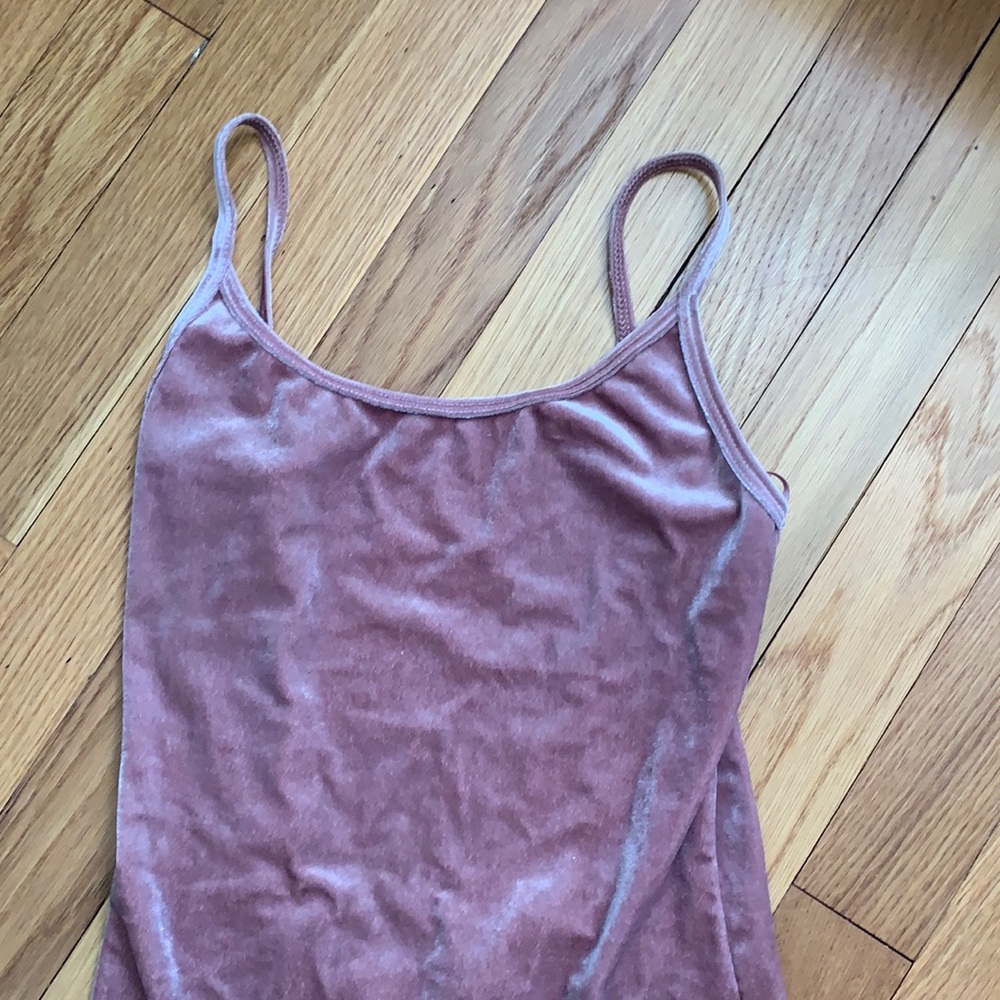 pink velvet bodysuit